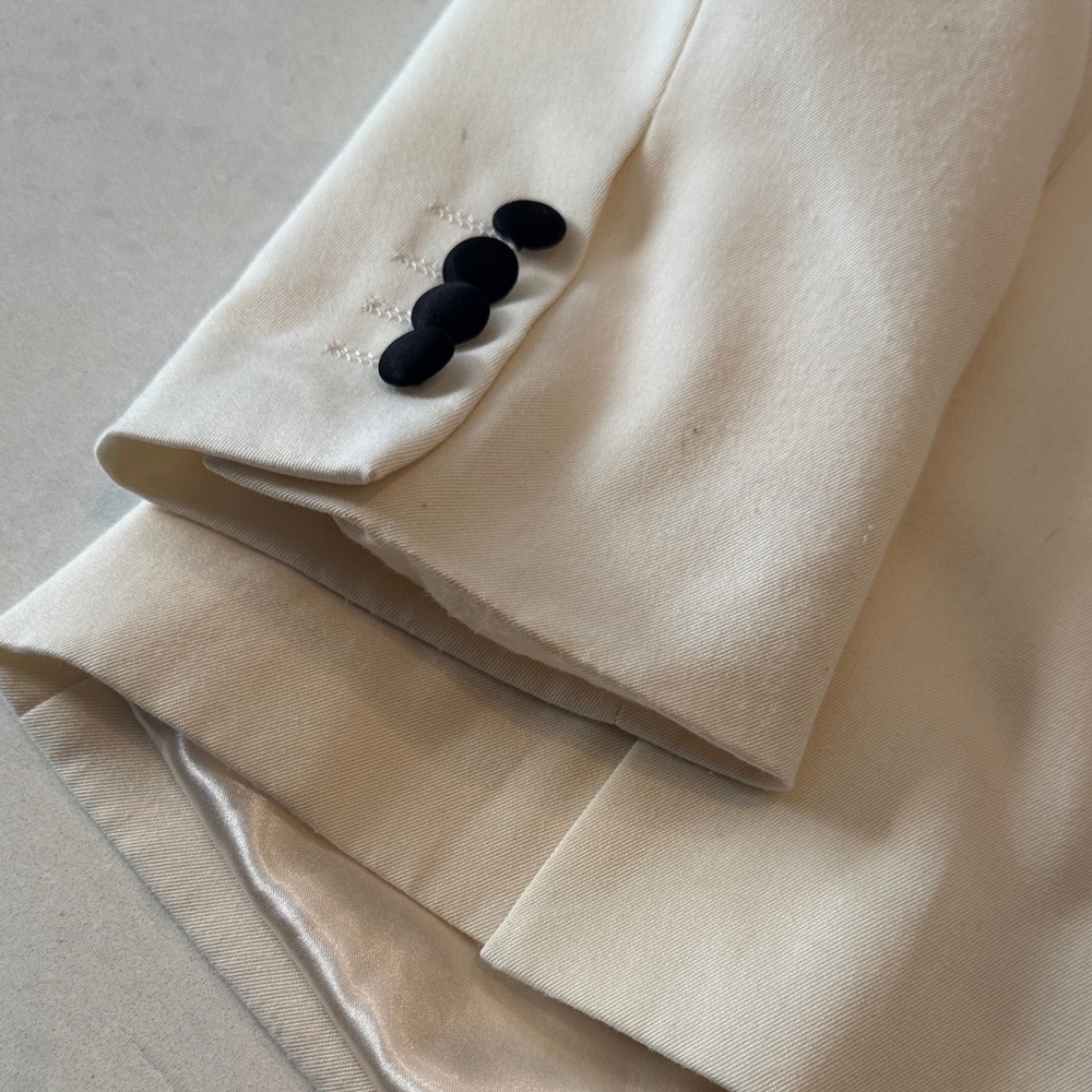 Paisley & Gray Ivory Tuxedo with Black Accents - Picture 9 of 12